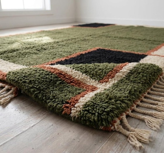 Tapis marocain élégant – Laine des montagnes de l'Atlas, fait main, 250 cm x 150 cm – Cotton (photo 5 of 7)