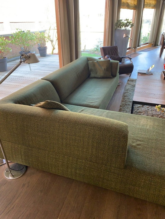 Image 1 of Leolux Faya Lobi sofa with matching footstool/sidetable (100x40x40), from first owner