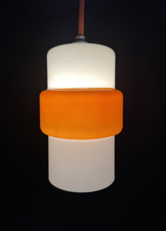 Image 1 of Lampada a sospensione arancione Space Age, anni '70