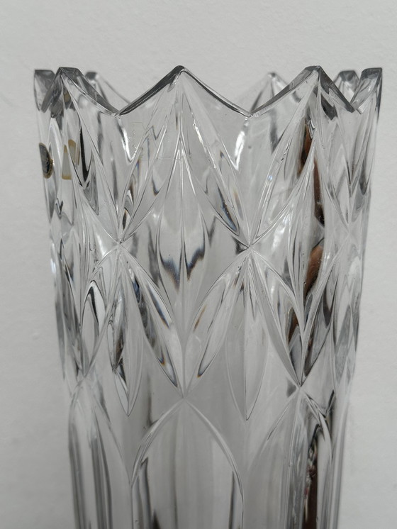Image 1 of Vintage geslepen kristallen vaas - Bohemen kristal - H 30 cm