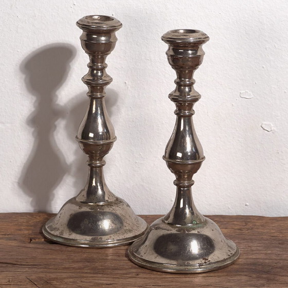 Bougeoirs anciens (c.1920). Lot de 2 pièces #9 – Bougeoirs et chandeliers (photo 11 of 18)