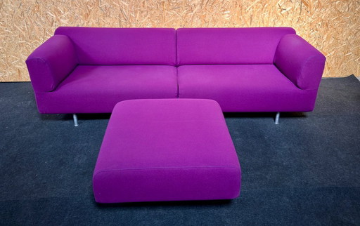 Sofá Cassina Modelo With, Piero Lissoni con otomana