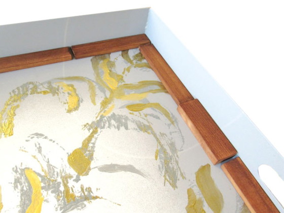 Image 1 of % SALE % -- Metal side table - Japandi style