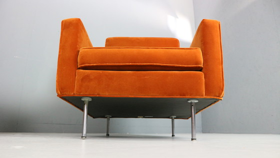 Image 1 of Paire de fauteuils 25 BC de Florence Knoll en velours, années 1950