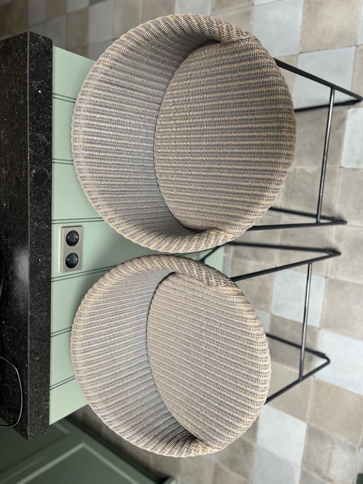 2x sgabelli da bar Vincent Sheppard grigio lavato