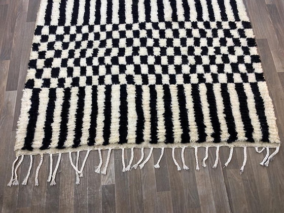 Large Berber Rug, Custom Made, White and Black, 3/4 M – Aime Té, Rugs & carpets, Wool (photo 2 of 5)