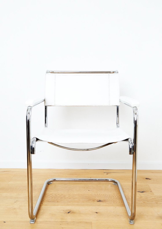 Set di 4 poltrone Modello S34 di Mart Stam per Thonet – Sedie da pranzo, Leather (photo 21 of 21)