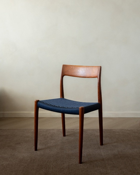Image 1 of Danish Modern Teak Dining Chairs Model 77 by Niels Otto Møller for J.L. Møllers Møbelfabrik, Denmark, 1960s, Set of 6