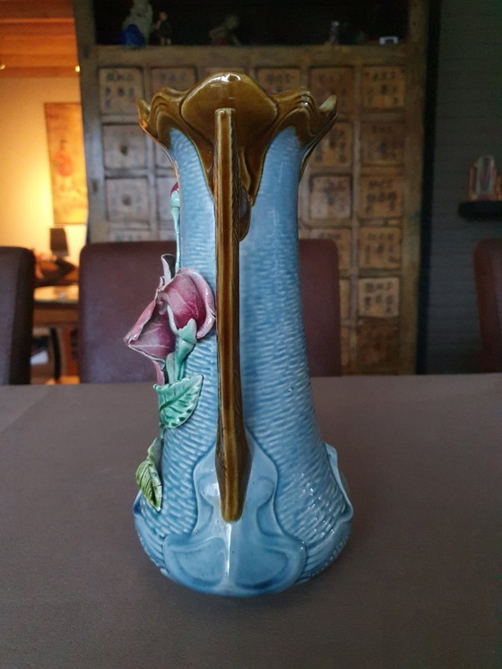 Image 1 of Art Nouveau vase ca. 1900 - relief rose - 27 cm