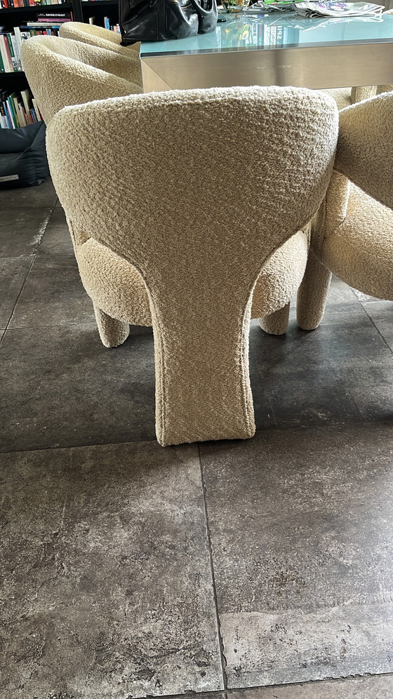 Image 1 of 6 nieuwe geheel gestoffeerde eetkamerstoelen 