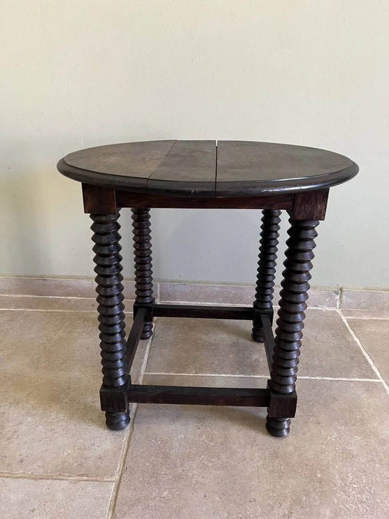 Side table with press screw style legs – Wood, Rustic (photo 14 of 14)