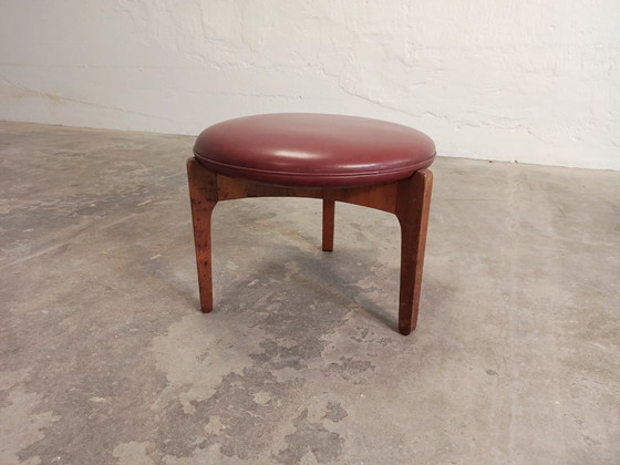 Image 1 of Sven Ellekaer for Christian Linneberg Danish tripod leather stool 