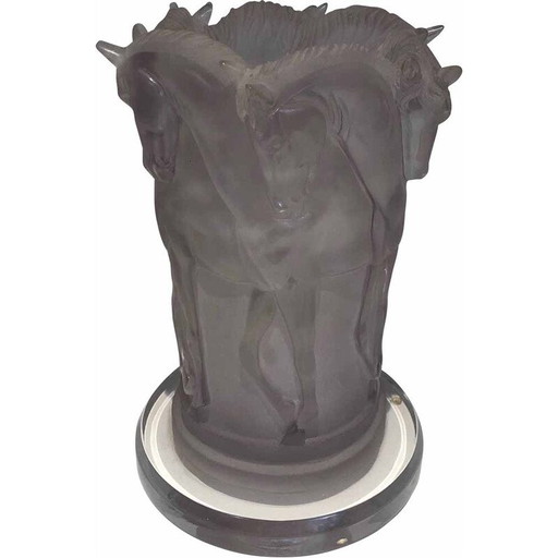 Vintage lamp with horse decoration in plexiglass, France 1970s