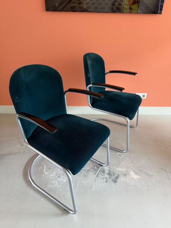 Image 1 of 5 fauteuils/chaises de conférence Gispen Design – 413R W.H. Gispen – Dutch Originals