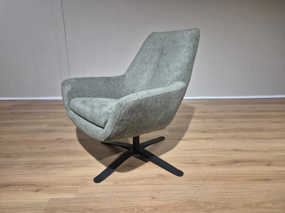 Image 1 of Montel Caesar - Swivel armchair - NEW - Green - Gray - Fabric
