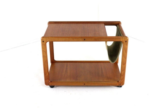 Image 1 of Vildbjerg mobelfabrik trolley with magazine holder, vintage Danish design