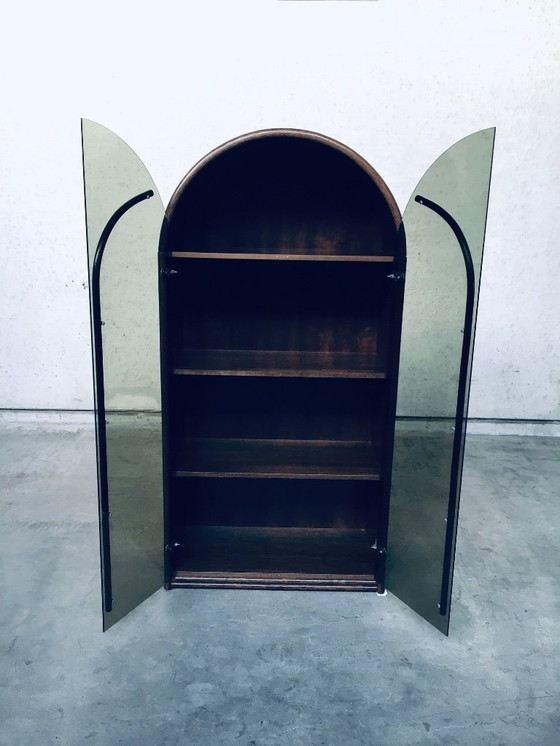 Image 1 of 1970er Design Rattan Bambus Highboard Vitrine