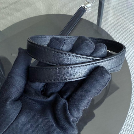 Image 1 of DIOR LADY MEDIUM - CANNAGE LAMBSKIN BLACK SILVER HARDWARE