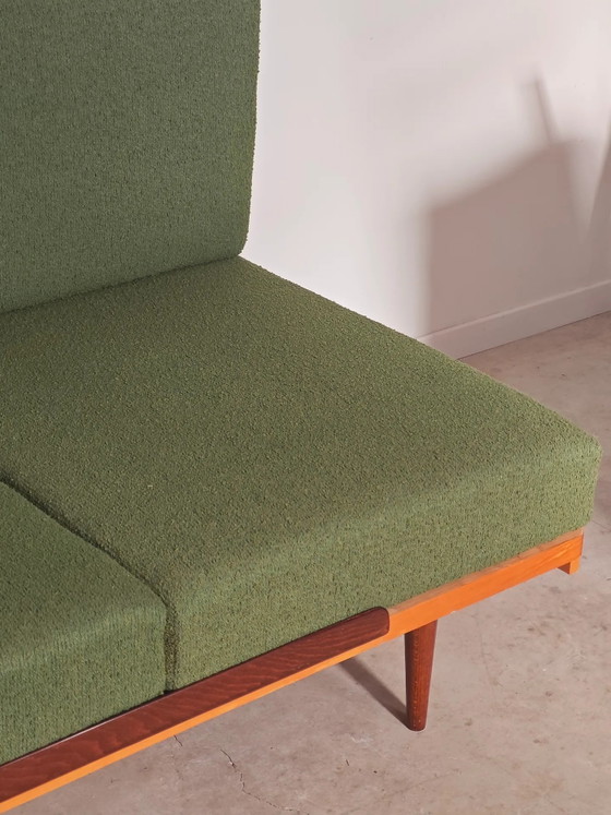Divano panca pieghevole verde di UP Zavody 1970 – Divani 3 posti, Legno, Mid Century Modern (photo 19 of 24)
