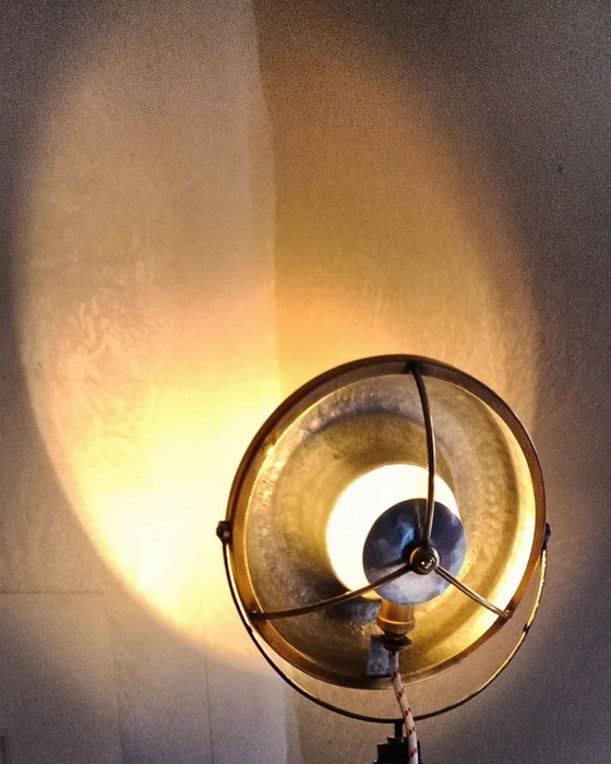 Image 1 of Lampada a treppiede in ottone/alluminio con spirito nautico