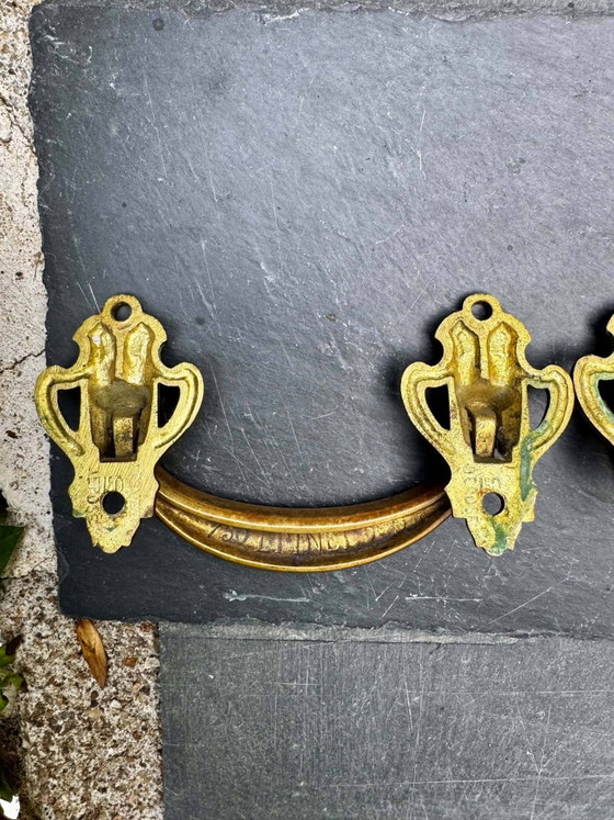 Pair of bronze handles signed L.PINET Art Nouveau – Decorative Objects (photo 3 of 9)