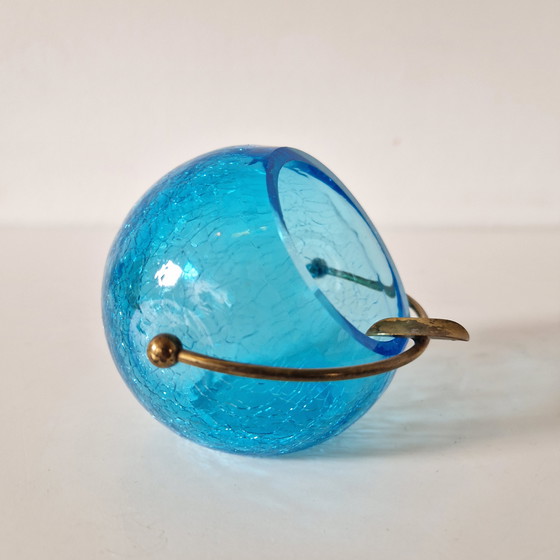 Image 1 of Vintage bol asbak quist stijl jaren 60 glazen asbak