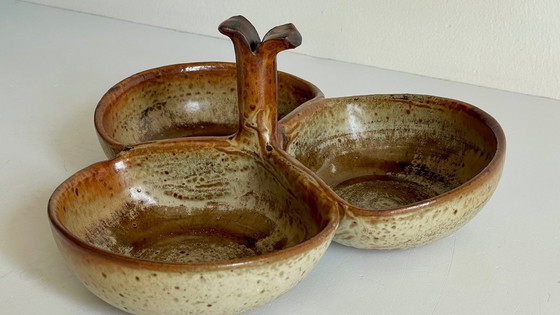 Image 1 of Piatto da antipasto in gres smaltato vintage