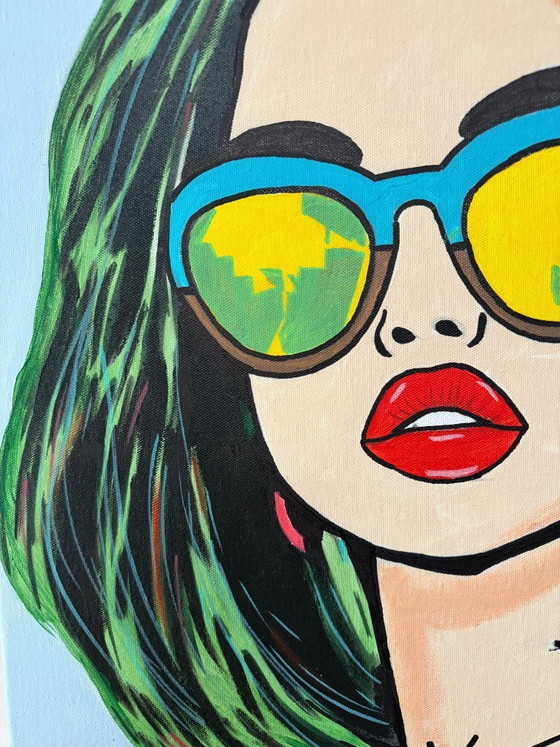 Image 1 of Aurora KONIGSBERG - Ze weet het, oeps - Schilderij van de kunstenaar