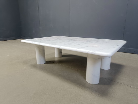Image 1 of Table basse en marbre de Carrare Angelo Mangiarotti pour Up&Up, Italie