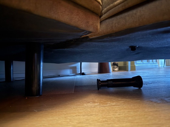 Image 1 of Montel Viano hoekbank groen micro leer velours