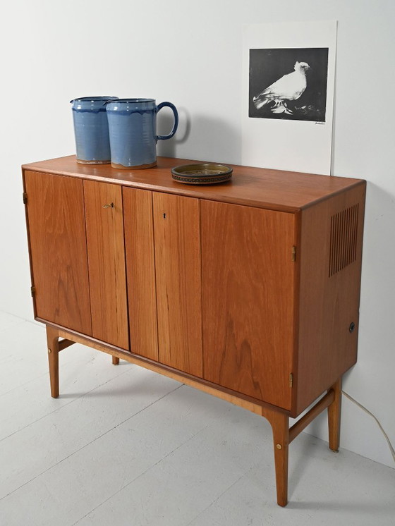 Image 1 of Scandinavian 1950s teak bar cabinet