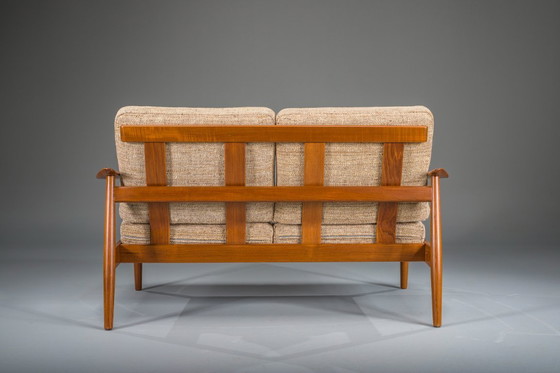 Image 1 of Deense moderne zitset in teakhout van Arne Vodder voor France & Søn, jaren 60, set van 3