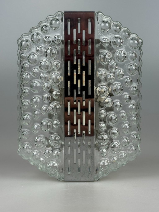 60s 70s Bubble Wall Lamp Chrome & Glass Space Age by Hustadt Leuchten