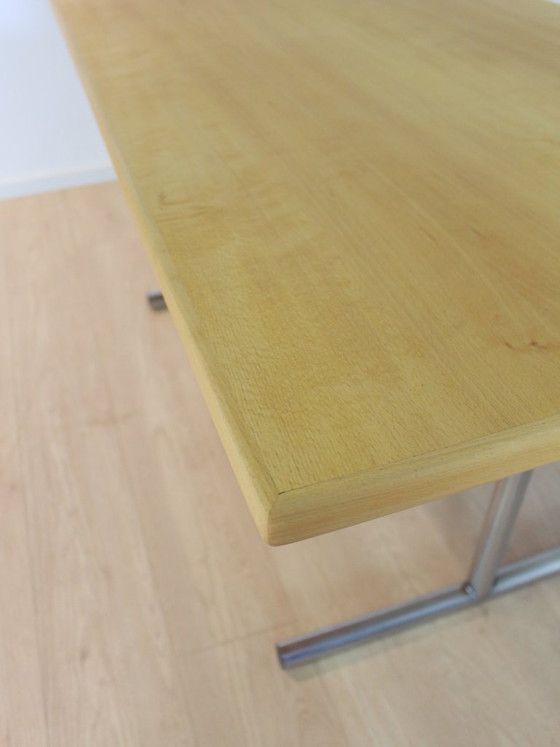 Image 1 of Dining Table – Oak/Chrome