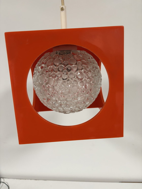 Image 1 of Suspension allemande style Spoutnik, années 70, style Mid-Century, en verre, par Richard Essig