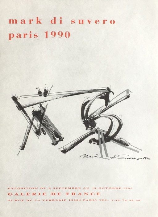 Mark DI SUVERO Expo 90 - Galerie de France - Parijs poster 1990