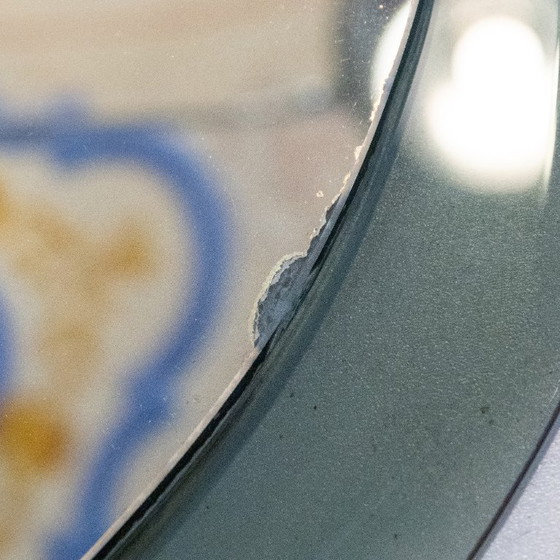 1x Specchio da parete rotondo Mid-Century Modern in vetro fumé stratificato, Attr. a Cristal Art – Glass (photo 4 of 11)
