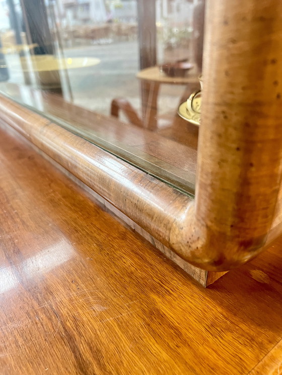 Image 1 of Art Déco buffet with proof of manufacture from 1922, solid wood veneer and pull-out marble worktop