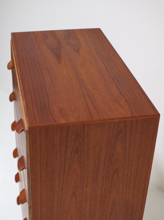Image 1 of Poul Volther F17 tall chest of drawers teak Danish 1950s