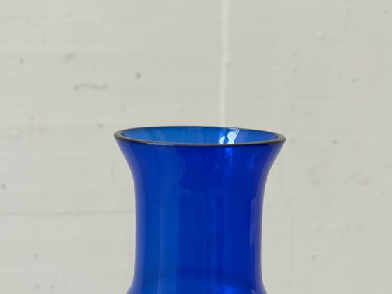 Image 1 of Cobalt blue glass vase in space age style, 1970s