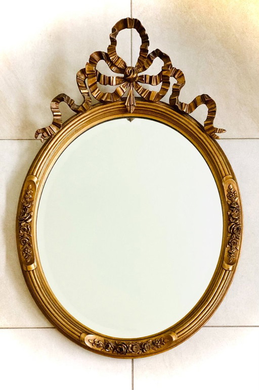 Antique oval mirror