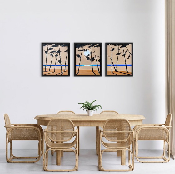 Acrylic Triptych 120x50 – Paintings & Drawings, Canvas (photo 10 of 16)