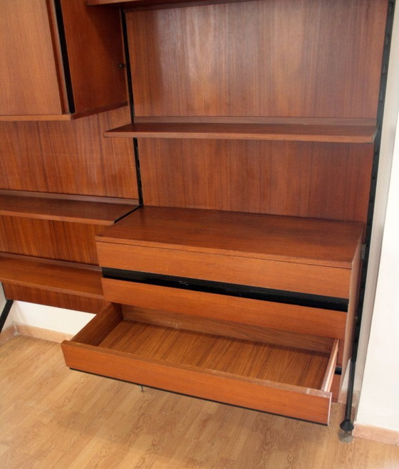 Image 1 of "Urio" modular wall system by Ico and Luisa Parisi for MiM 1957, two-module bookcase, Italy, 1960s
