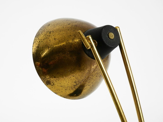 Image 1 of Rare large Mid Century Modern brass table lamp with beautiful patina