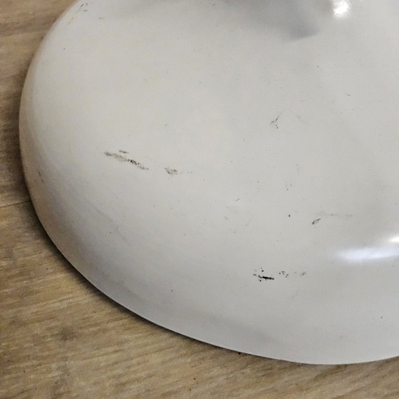 Image 1 of Grande lampada da terra bianca regolabile in metallo vintage industriale