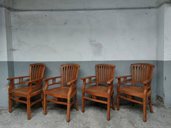 Image 1 of 4 Teakhouten Tuinstoelen