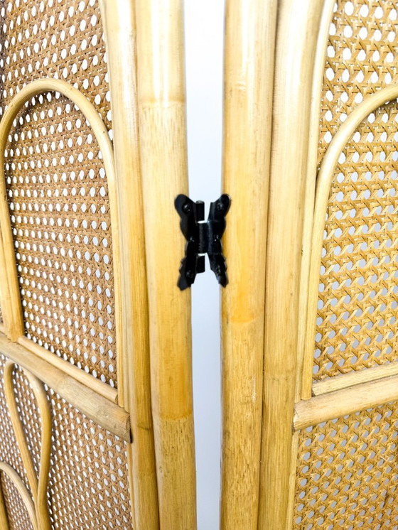 Image 1 of rattan folding screen
