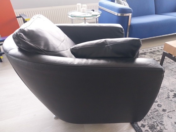 Image 1 of Fsm Sesam Relax Fauteuil Zwart Leer