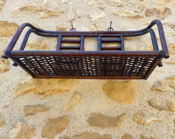 Image 1 of Vintage wandplank van bamboe en rotan uit het midden van de 20e eeuw, jaren 60.