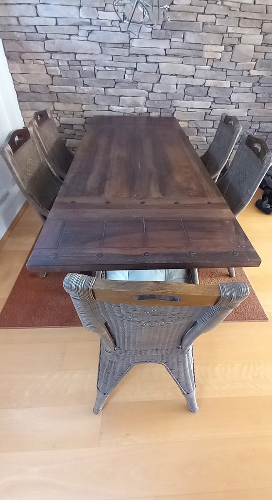 Image 1 of Rotan eethoek 7-delig